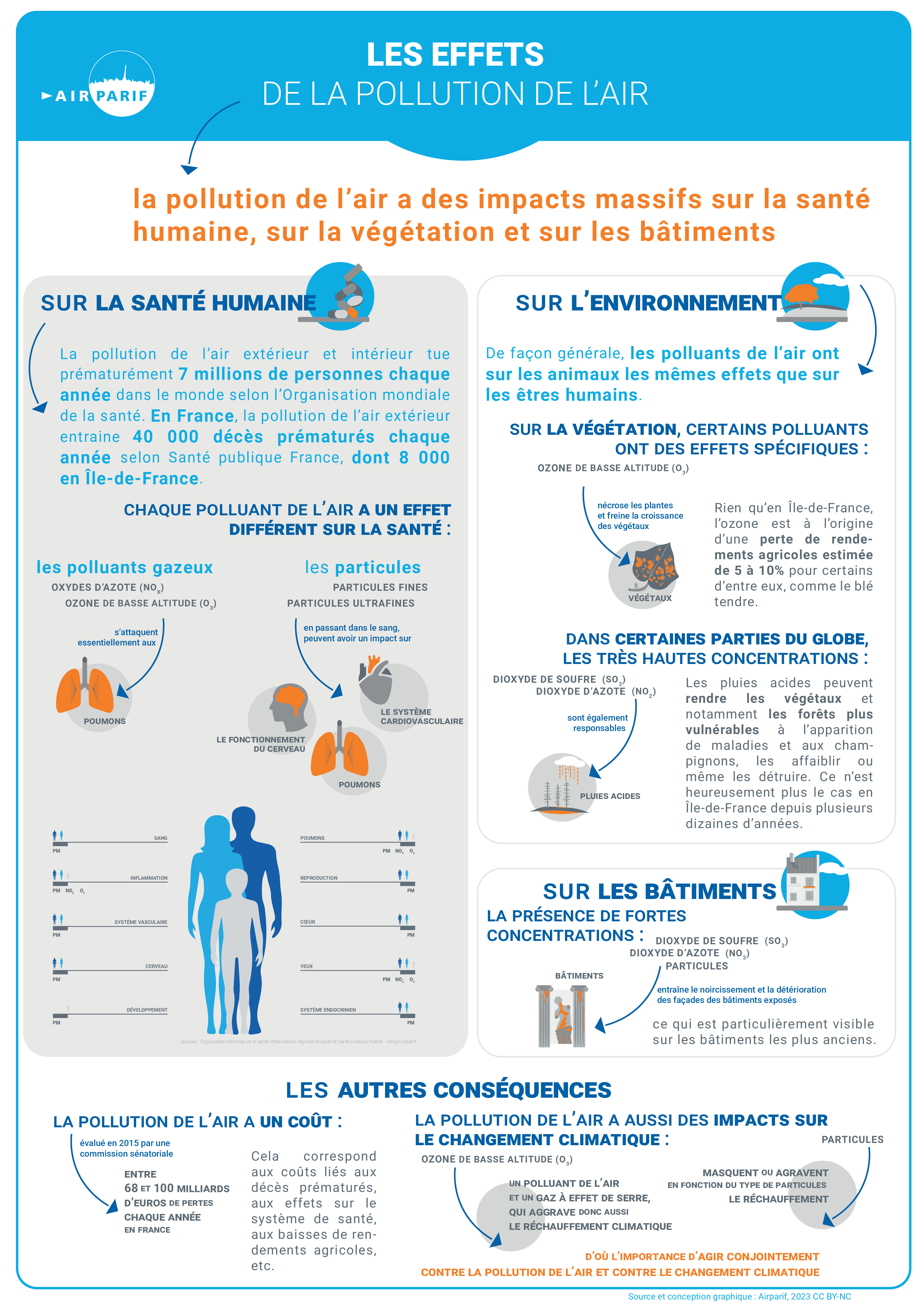 Affiche pédagogique 2 - Les effets de la pollution de l'air