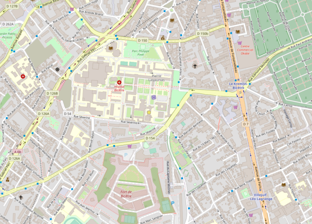 Capture d'écran de la carte de géolocalisation du site Atmo Data