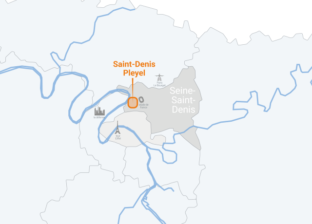 cartographie de la zone Pleyel à Saint-Denis