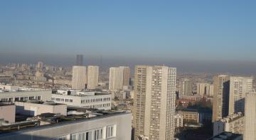 Photo du ciel de Paris lors de l'épisode de pollution du 10 et 11 novembree